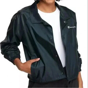 nwot Champion® Black Heritage Woven Coaches Jacket Sz M